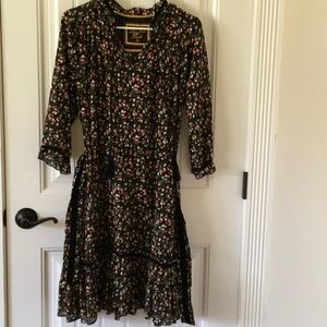 Boho floral midi dress